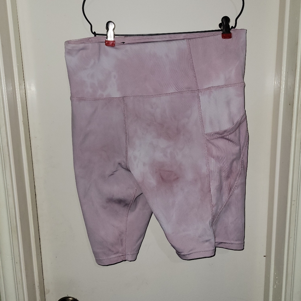 Pink Athletic Yoga Pants w Pockets in Pink XL